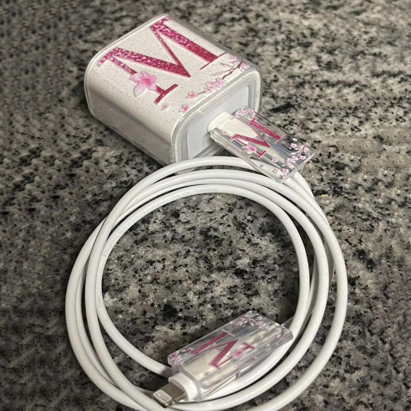 Silicone Charging Cable Protector Case with Fixed Rope, Cellphone Protection, Protection for Charger and Cable, Compatible with iPhone Accessories, No Charger Included, Ca Prop 65 Compliant