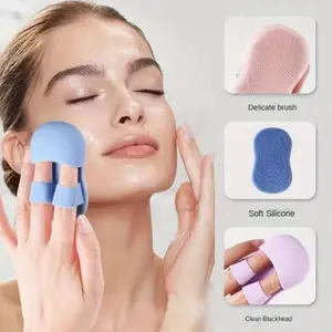 Facial Cleansing Brush for Makeup Removal, Soft Silicone Design for Nose & Cheek Cleaning, Compact Size Perfect for Facial Care