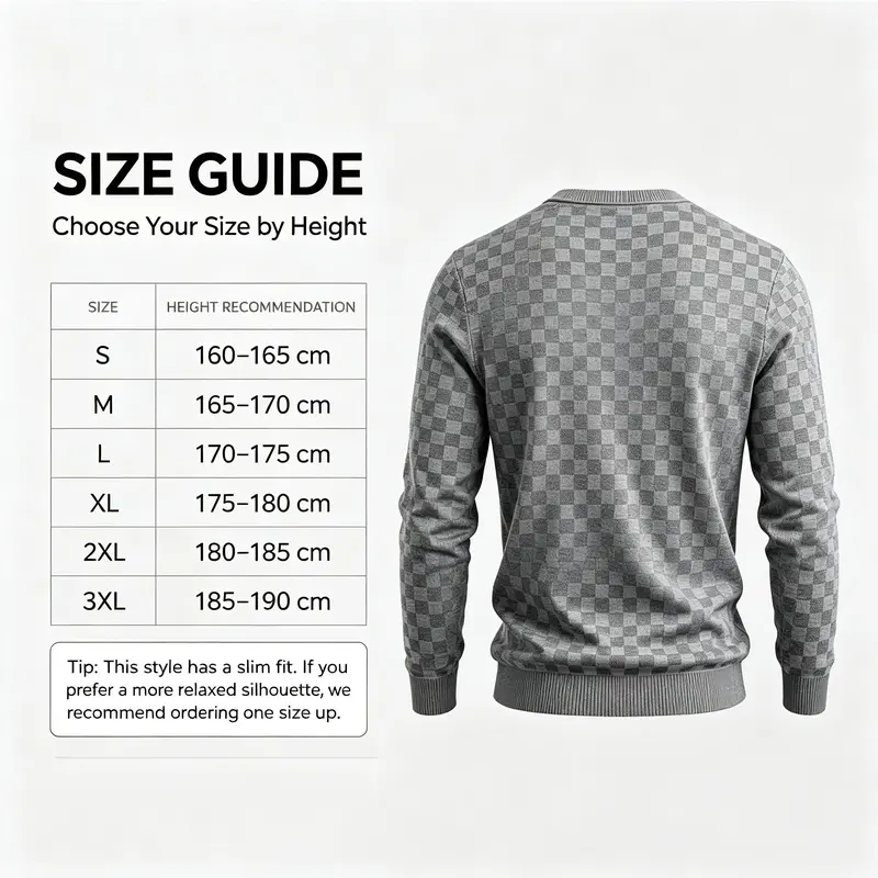 4-Pack Men's Plaid Knit Sweatshirts, Textured Grid Pattern Long Sleeve, Soft Lightweight Casual Top, Ideal for Fall Winter Streetwear 4-Pack Men's Plaid Knit Sweatshirts, Textured Grid Pattern Long Sleeve, Soft Lightweight Casual Top, Ideal for Fall Winter Streetwear
