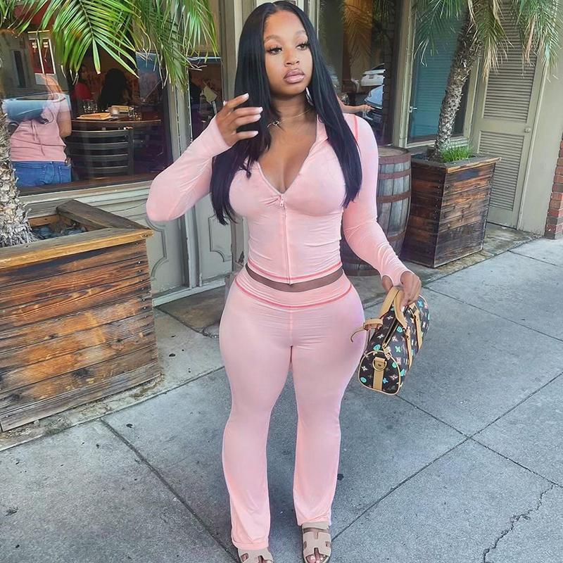 Sexy Leopard Print Sports Suit Women's 2025 Spring  New Long Sleeve Zipper Hoodie Crop Top & Long Wide-Leg Pants 2 Pieces Set Casual Party Club Elegant Wear Girls Clothes