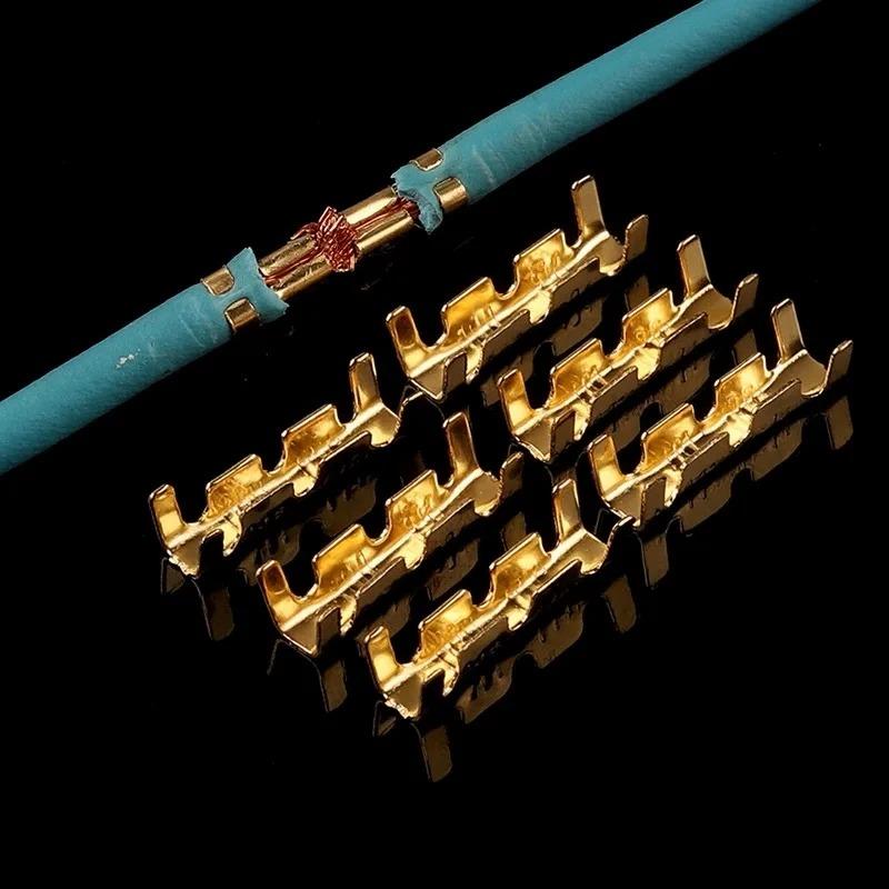 400PCS boxed U-shaped copper ring terminal crimping wire, non insulated end shovel connector kit, wire connector for quick wiring cable connection, parallel cold terminal+1PCS pliers