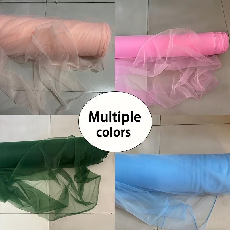25m Roll Sheer Tulle Fabric, Multiple Sizes & Colors, for Wedding Backdrop, Party Arch, Ceiling & Stair Decoration