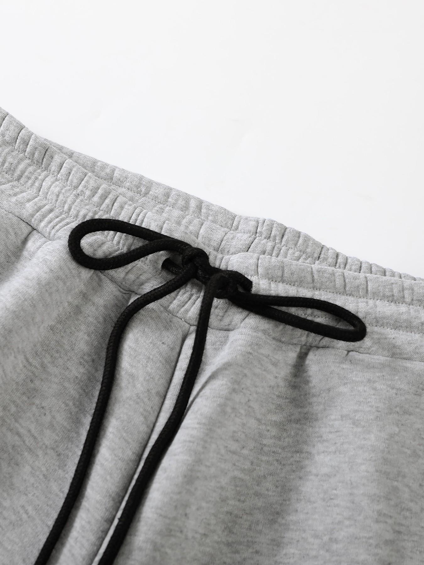 Men's Light Gray 2-Piece Loungewear Set - Zip-Up Bomber Jacket with Ribbed Collar & Drawstring Jogger Pants, Soft Breathable Fabric, Relaxed Fit for At-Home Lounging, Lazy Weekends & Casual Evenings