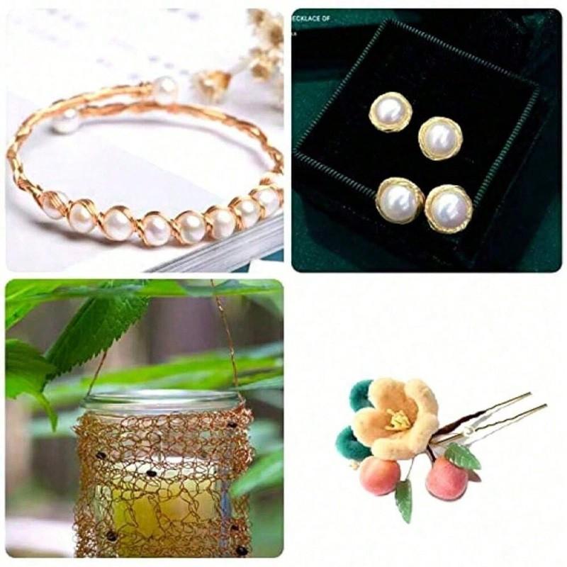 Flexible Transparent Nylon Beading Thread, DIY Jewelry Making Wire, Craft Hair Accessories, Floral Binding String, Ideal for Crafts