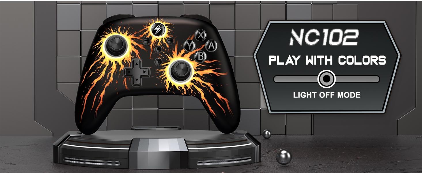 BEBONCOOL Wireless Switch Controller for Nintendo Switch Controller/Lite/OLED, LED Wired PC Game Joysticks-Wireless iOS/Android Remote, Nintendo Game Accessories Gamepads & Standard Controllers