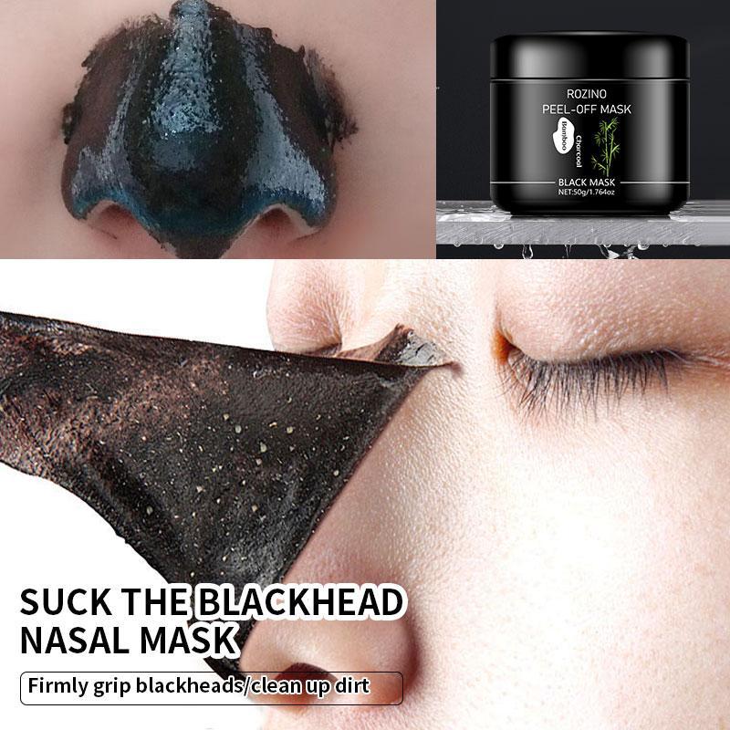 Black Charcoal Peel Off Mask, Strong Adsorption Facial Mask, Deep Cleansing Facial Mask, Facial Skin Care Product for Men & Women, Face Skincare