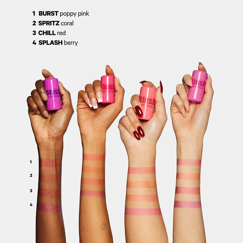 4pcs Jelly Blush Lipstick Makeup For Eyes Lips Cheeks Easy To Carry Multifunctional Clear Jelly Blush Stick Tinted Matte Cream Long Lasting Cosmetic