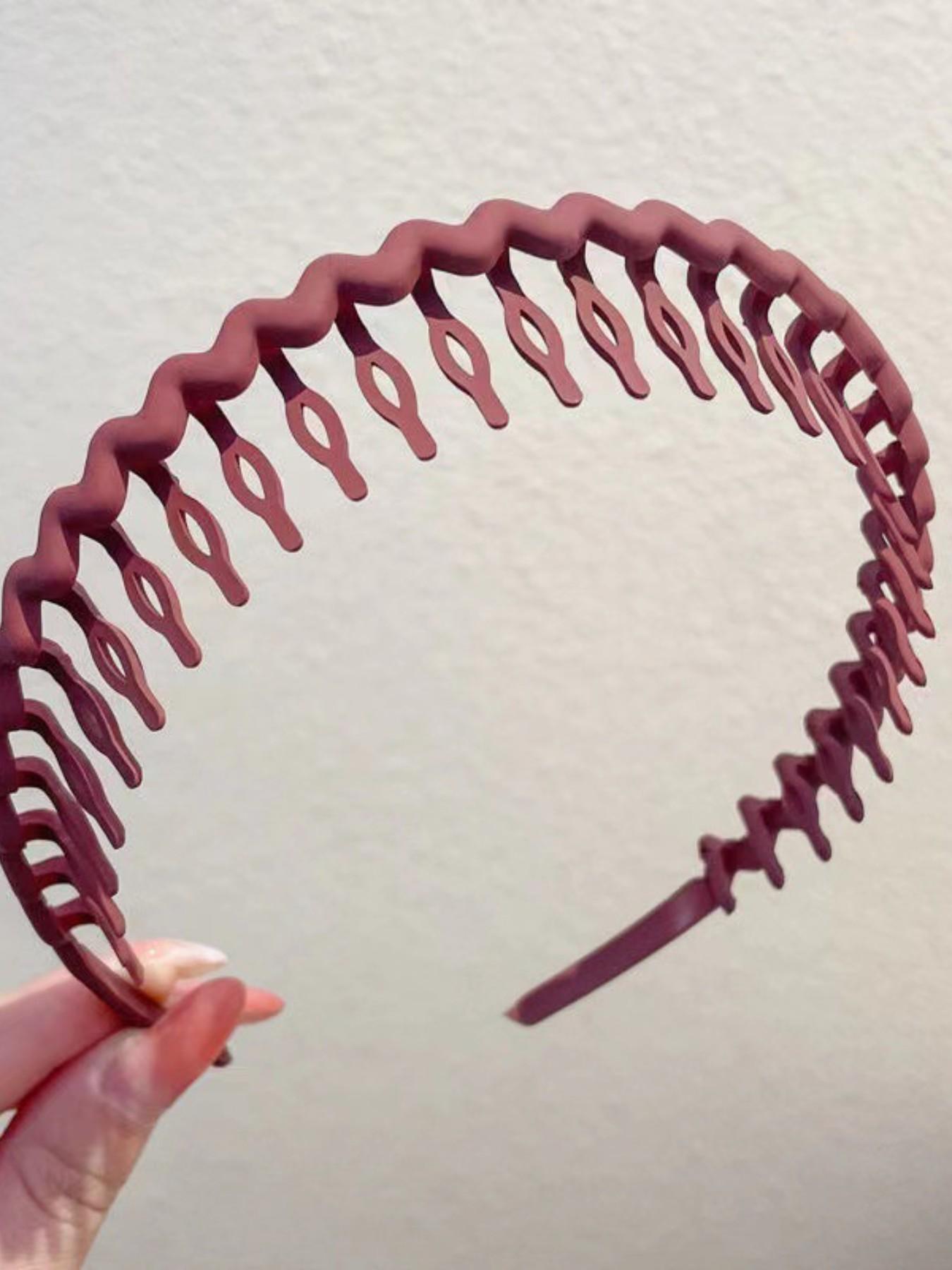 Luxe Petite Wavy Braided Headbands with Teeth, Non-Slip Textured Hair Hoops, Cute Wide Wavy Hair Accessories for Women & Girls