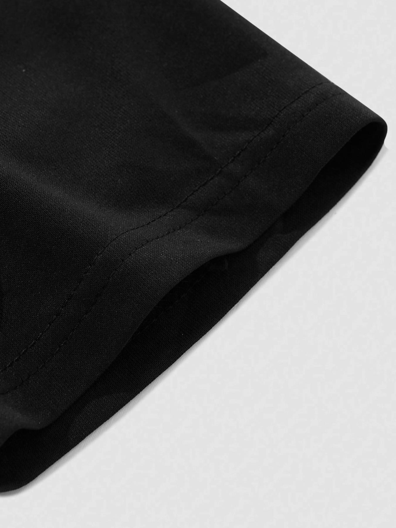 Men's Retro Eye & Cross Graphic Oversized T-Shirt, Gothic Streetwear Top, Long Loose-Fitting Floral Pattern, No Button or Zipper