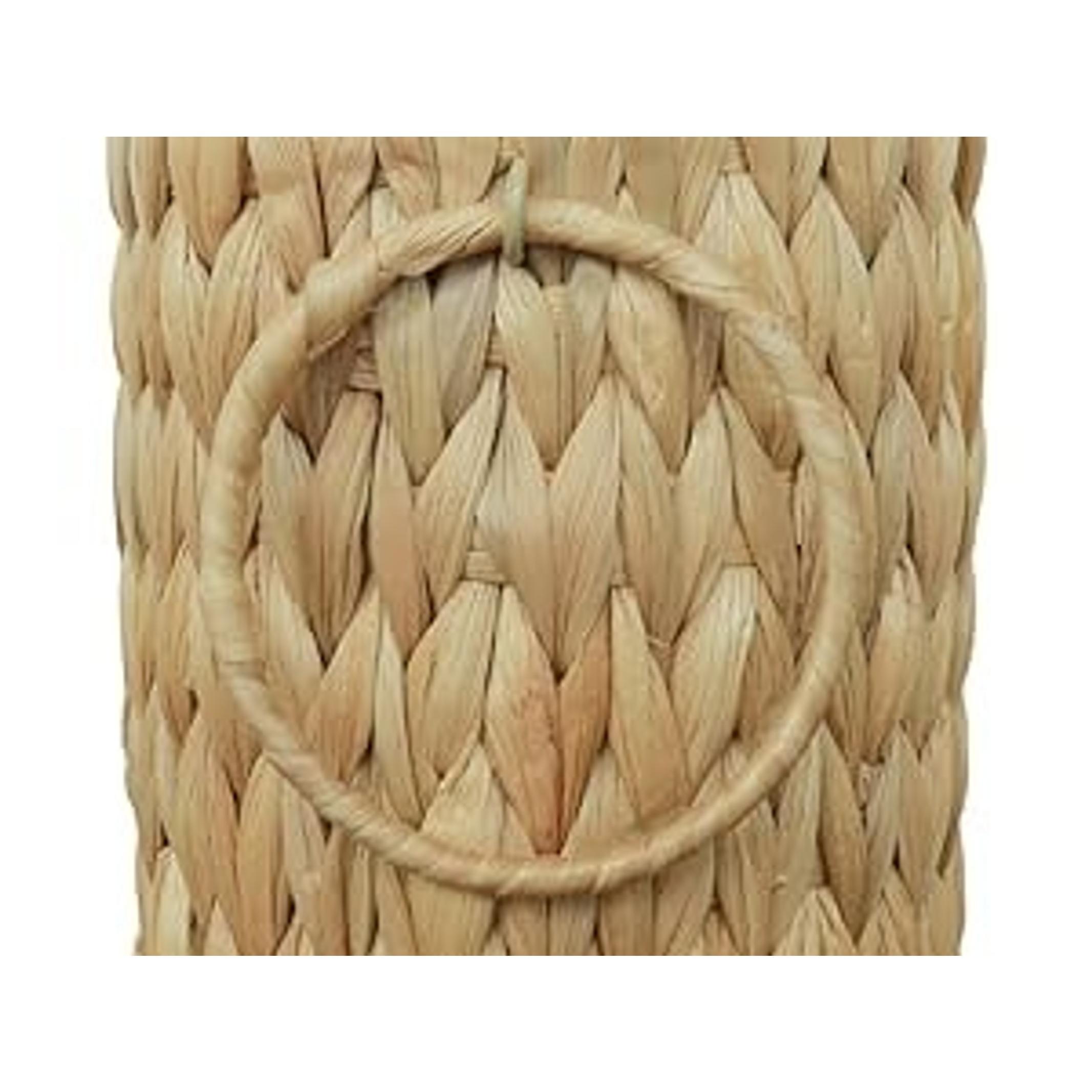 Toilet Paper Basket with Lid, Wicker Storage for Bathroom, Holds Up to 6 Mega Rolls, Decorative Hand-Woven Rattan Bathroom Decor Accessories, Natural Water Hyacinth
