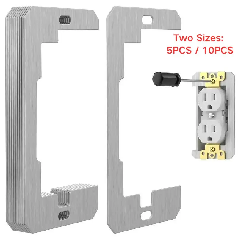 5 pieces, 10 pieces of wall panel partitions, power socket gaskets Preventing, metal flat equipment adjustment plates (power socket maintenance), loose sockets, and electrical box repairs