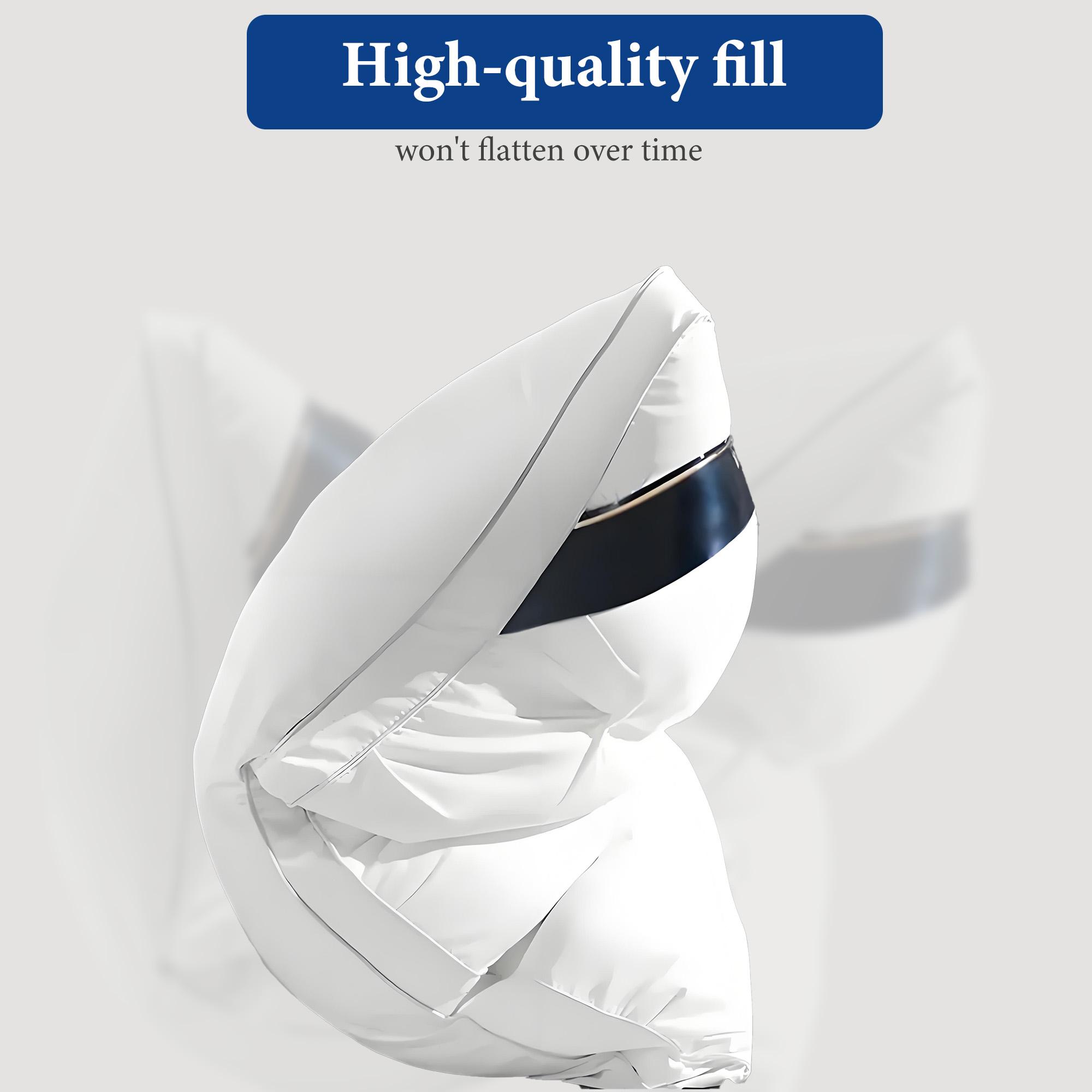 Raybee Pillows Queen Size Set of 2 - Luxury Hotel Quality Pillows for Sleeping, Bedding for Back, Stomach or Side Sleepers, Machine Washable, Comfortable for Quality Sleep - White 【Black Friday】