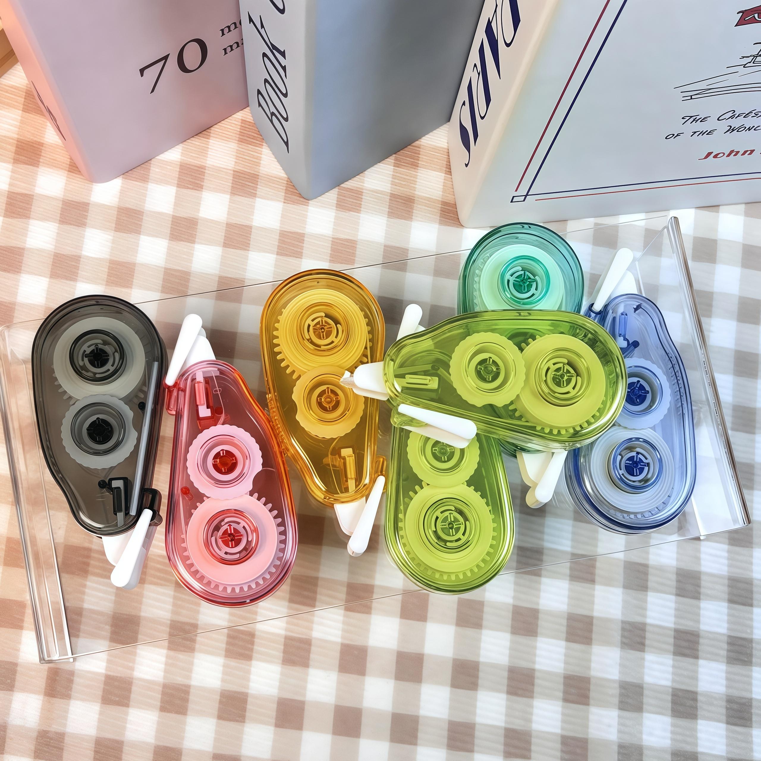 12/6 Piece Compact Transparent Correction Tape Set, Portable Design, Smooth Durable, No Residue, Ergonomic Handle, Office School Supplies