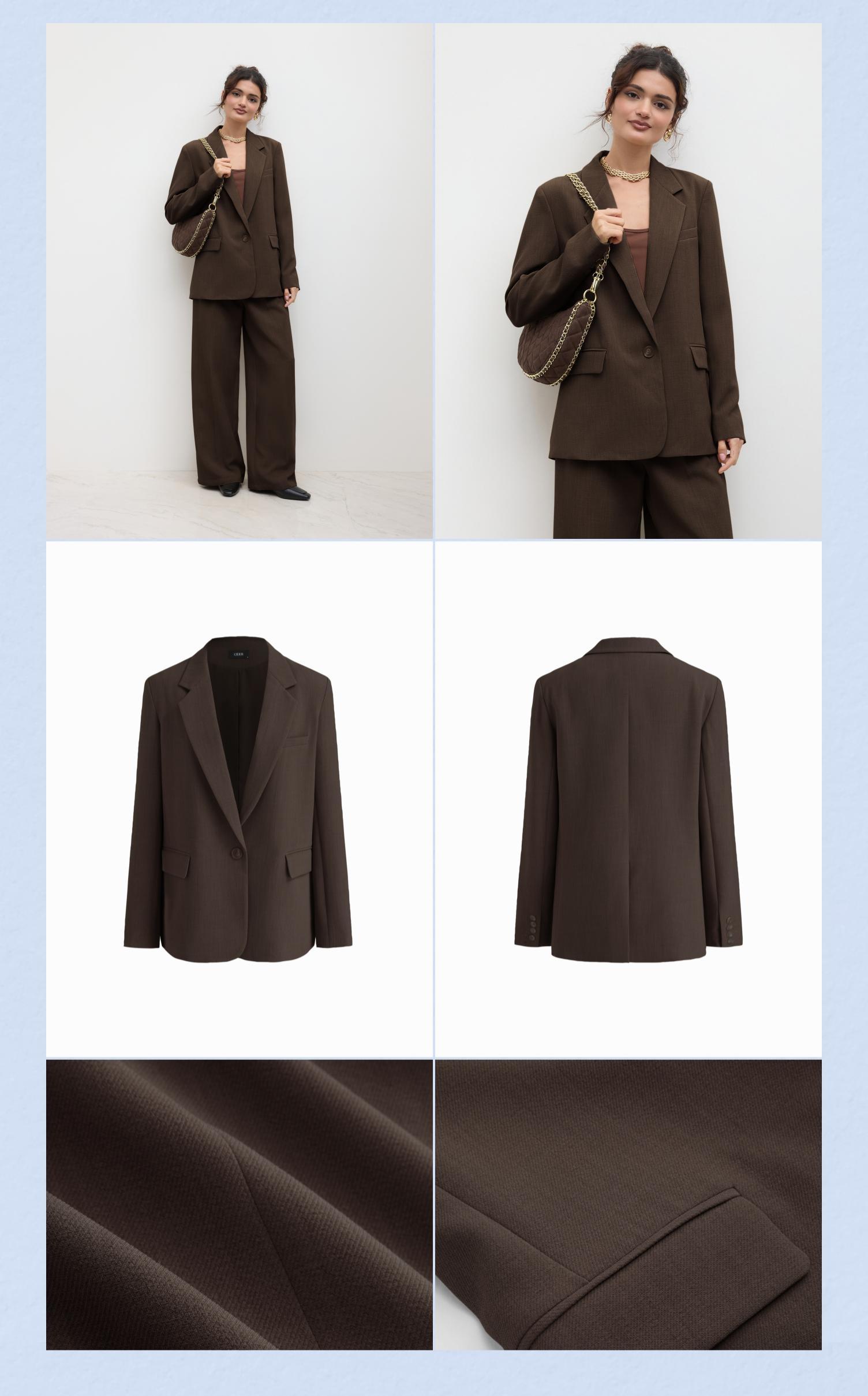 Cider Notched Collar Oversized Blazer Casual Trendy Outfits SwimWeek