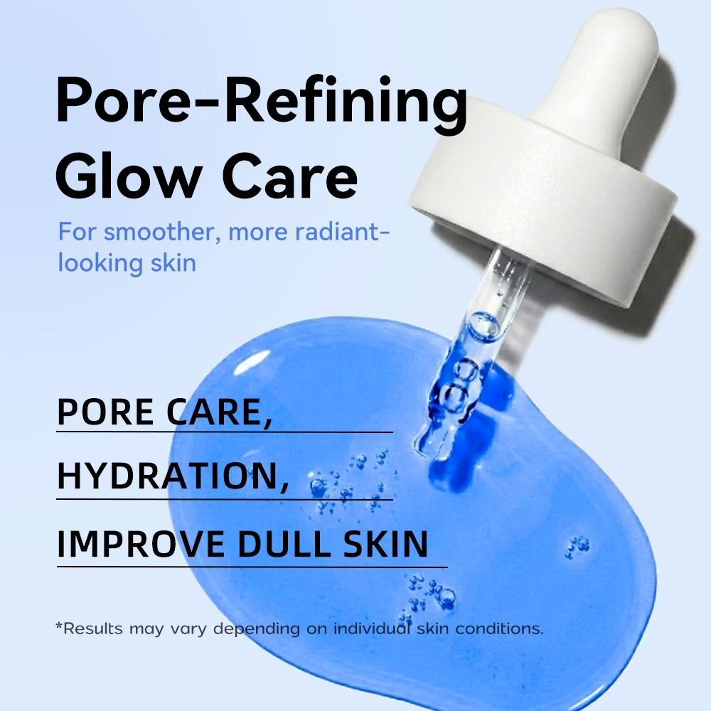 Blue Copper Tripeptide Glow Serum, Plumping Facial Serum Infused with Niacinamide | Anti-Aging, Skin Firming Formula to Boost Youthful-Looking Radiant Skin Hydrating Radiant Glow