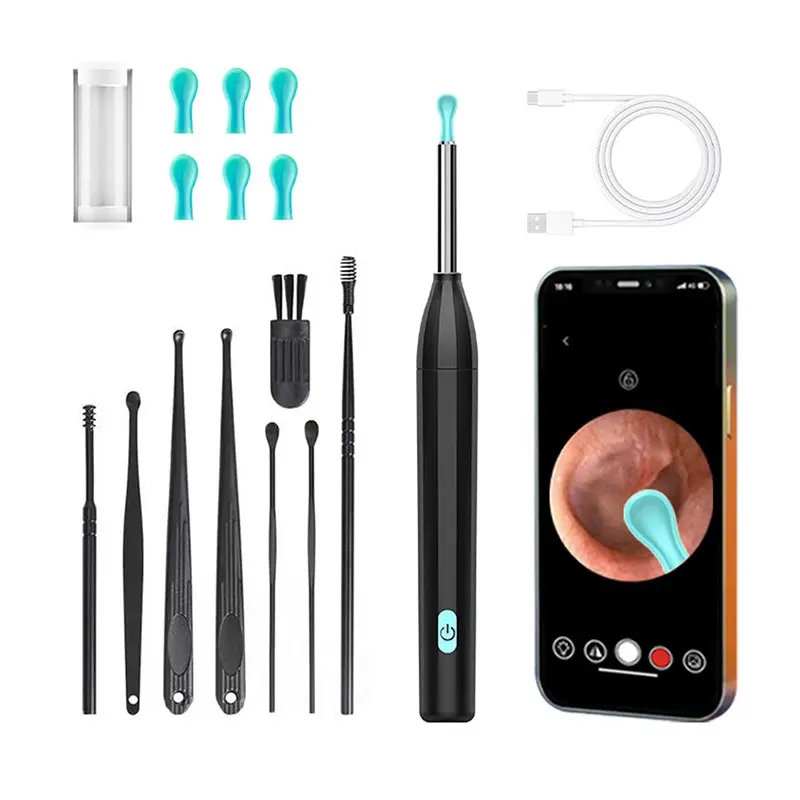 Smart Visual Ear Wax Removal Tool, HD Camera Ear Cleaner with Light, 360° Viewing Ear Wax Removal Tool for Home & Travel