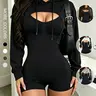 Women's Casual Long Sleeve Sweatshirt Hoodie, Adjustable Drawstring Design, Plain Fitted Style for All Seasons, Casual Sweatshirts