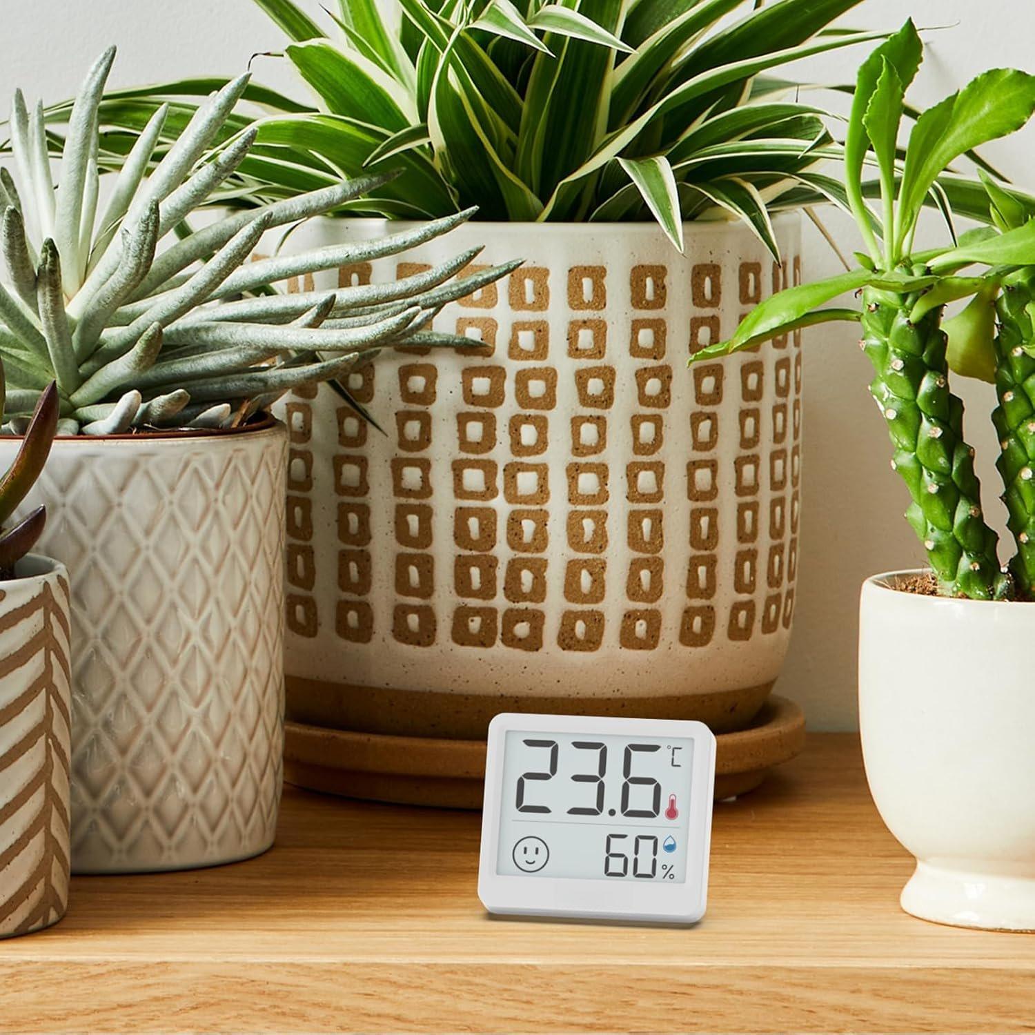 Mini Digital Hygrometer Indoor Thermometer with Temperature and Humidity  for Bedroom, Reptile , Guitar Case, Greenhouse and Cellar Closet, Fahrenheit or  Celsius
