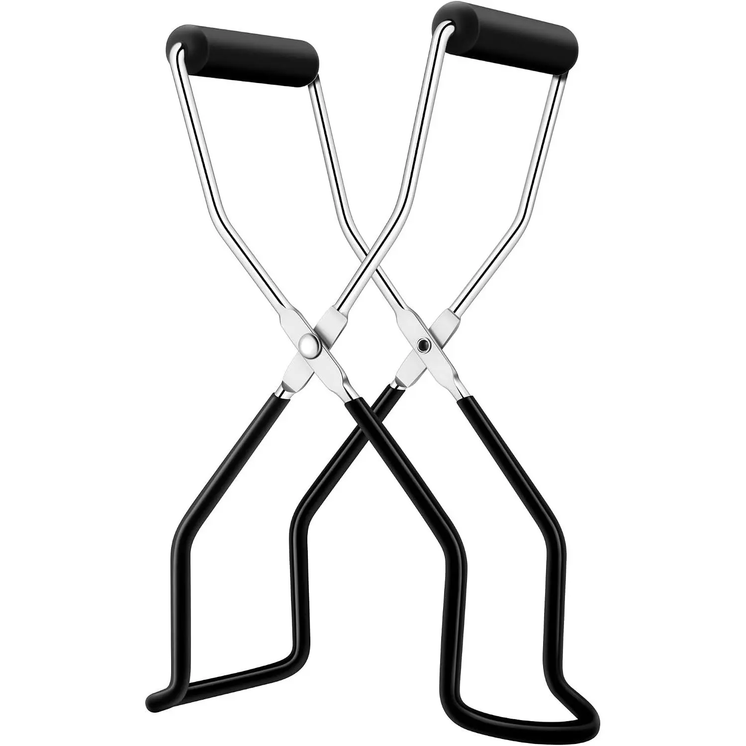 Canning Jar Lifter, Canning Tongs Jar Lifter, Canning Tools, Canning Supplies for Home Kitchen, Stainless Steel, Black