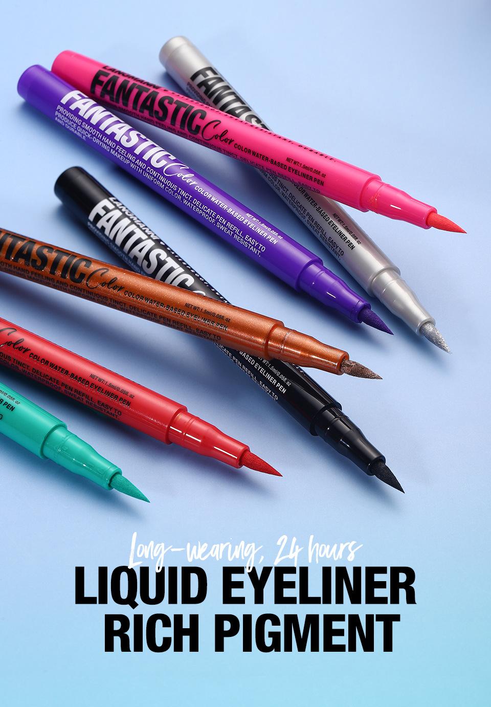 LANGMANNI 12-Piece Multi-Pack Liquid Eyeliner Pen Set, Waterproof, Long-Lasting, Smudge-Proof Ultra-Pigmented Matte Quick-Dry Colorful Eyeliner for Daily & Creative Eye Makeup Cosmetic Gift Set, 12-Piece Set LANGMANNI 12-Piece Multi-Pack Liquid Eyeliner Pen Set, Waterproof, Long-Lasting, Smudge-Proof Ultra-Pigmented Matte Quick-Dry Colorful Eyeliner for Daily & Creative Eye Makeup Cosmetic Gift Set, 12-Piece Set