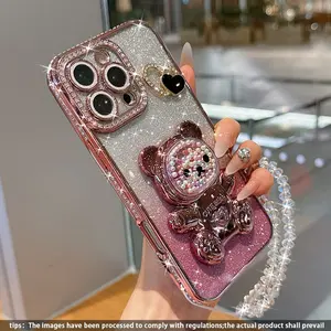 Anti-Drop Protective Phone Case with Stand, Diamond Sparkle Design, Compatible with iPhone 17 Pro Max, 17, 17 Pro, 16 Pro Max, 15, 14, 13, 12 and 11