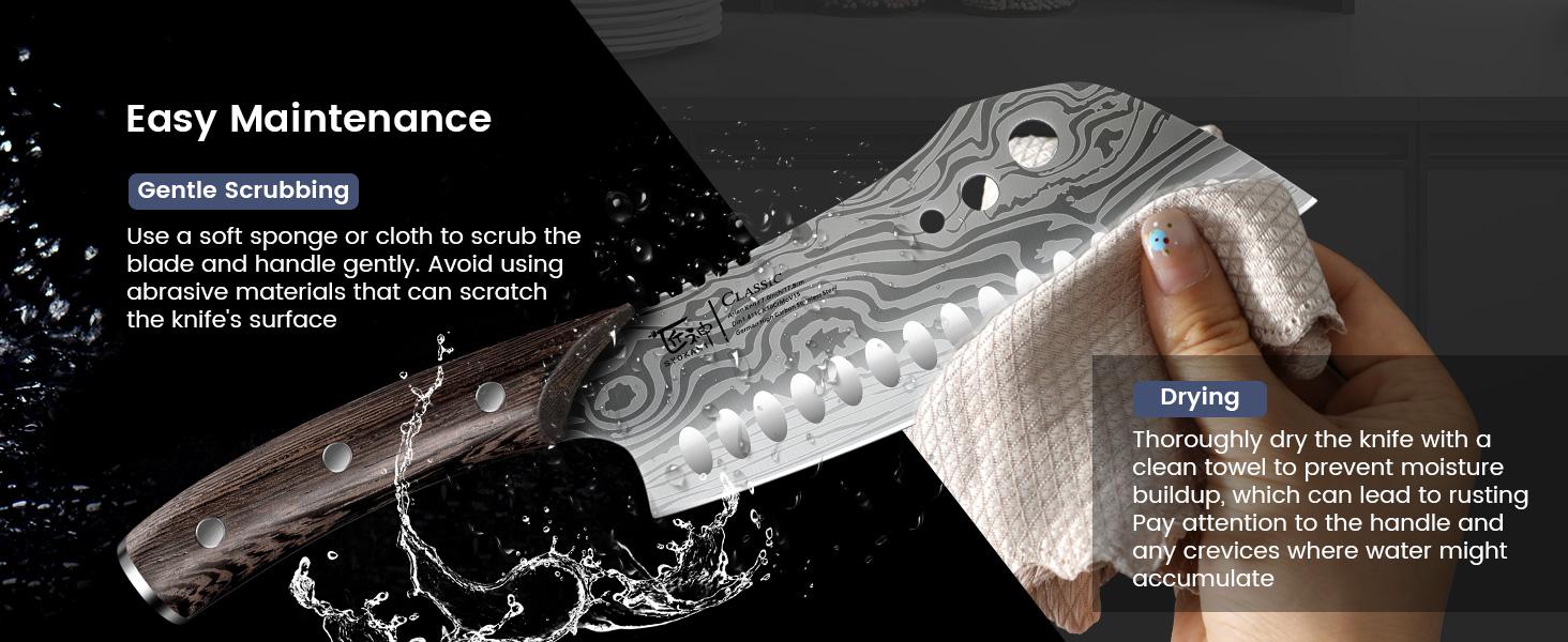 【TikTokShopSpringGlowUp】 SYOKAMI3-in-1 Kitchen Knife with Herb Stripper, 7" Asian Knife Combined with Chef Knife, Santoku, Nakiri, Ideal for All-Around Food Preparation—Slicing, Chopping, Dicing, Mincing, Christmas, Mother's Day Gifts