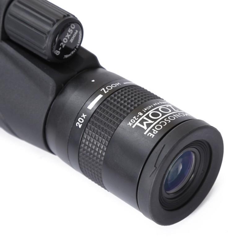8-20x50 Zoom Monocular Telescope, High Definition Outdoor Travel Scope, Ideal for Hiking & Camping Adventures