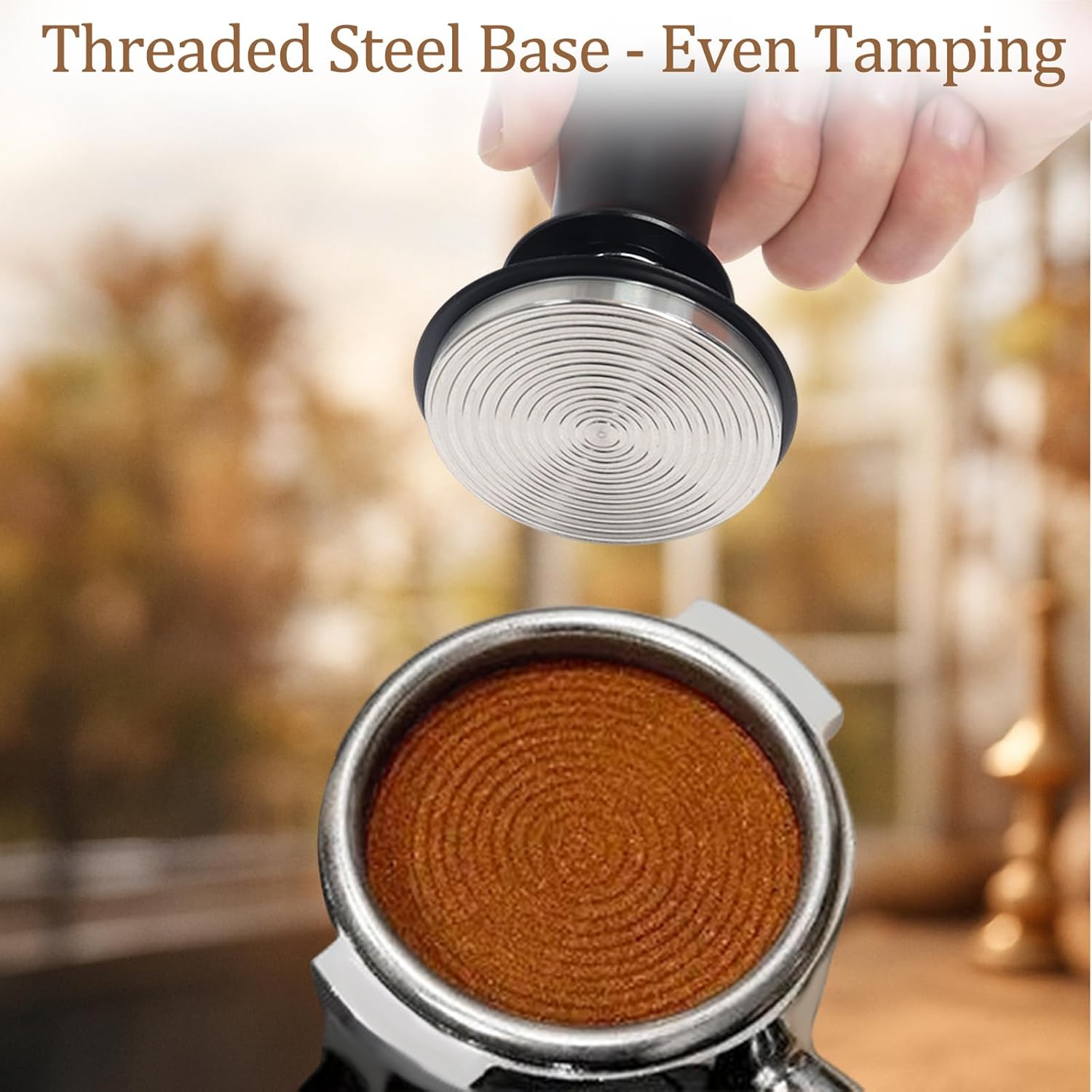 7pcs Espresso Accessories Set, Includes Tamper Tool & Wooden Tamping Station, Ideal for Espresso Lovers, Perfect Gift Idea