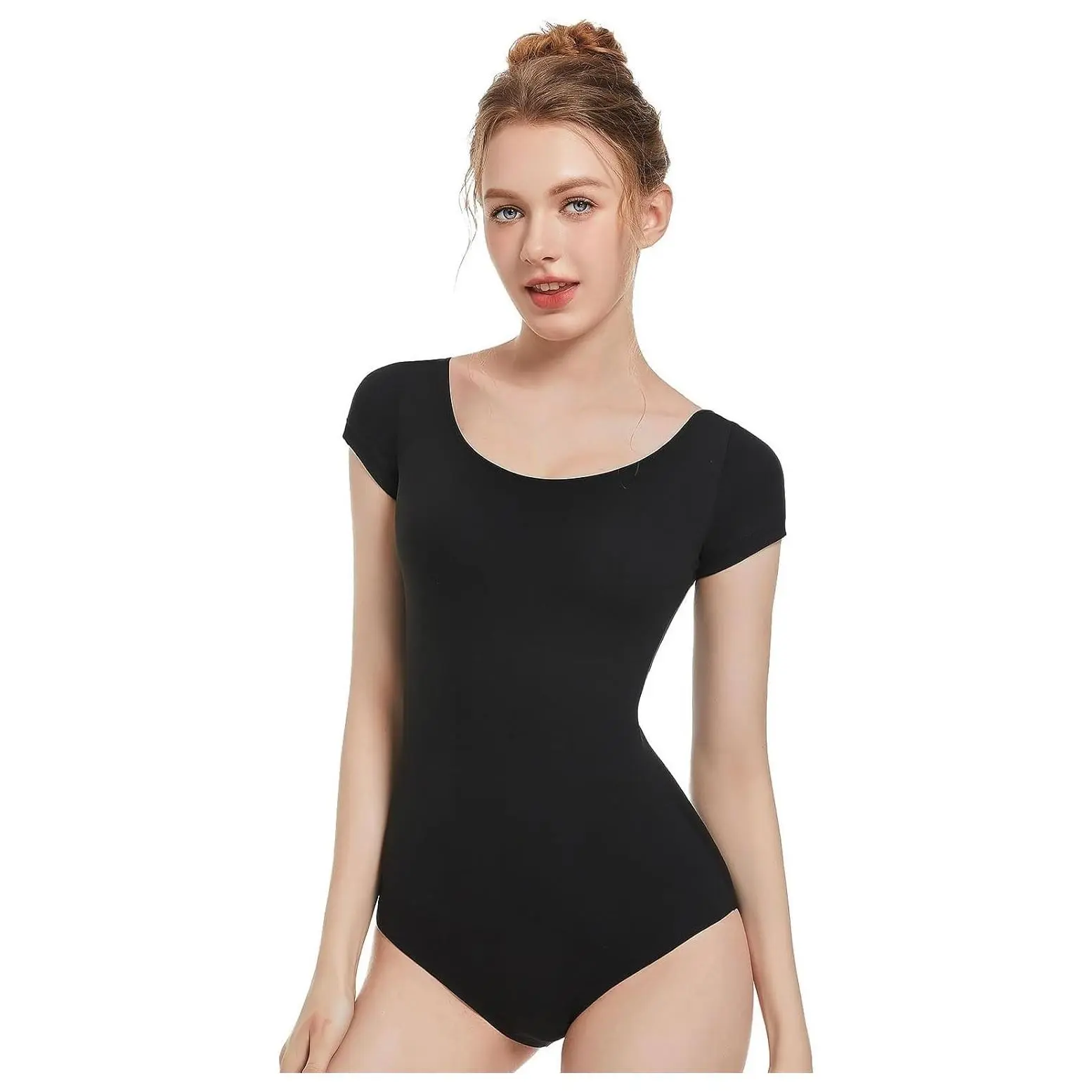 Women's Short Sleeve Ballet Leotard Adult Gymnastics Bodysuit DancewearGift