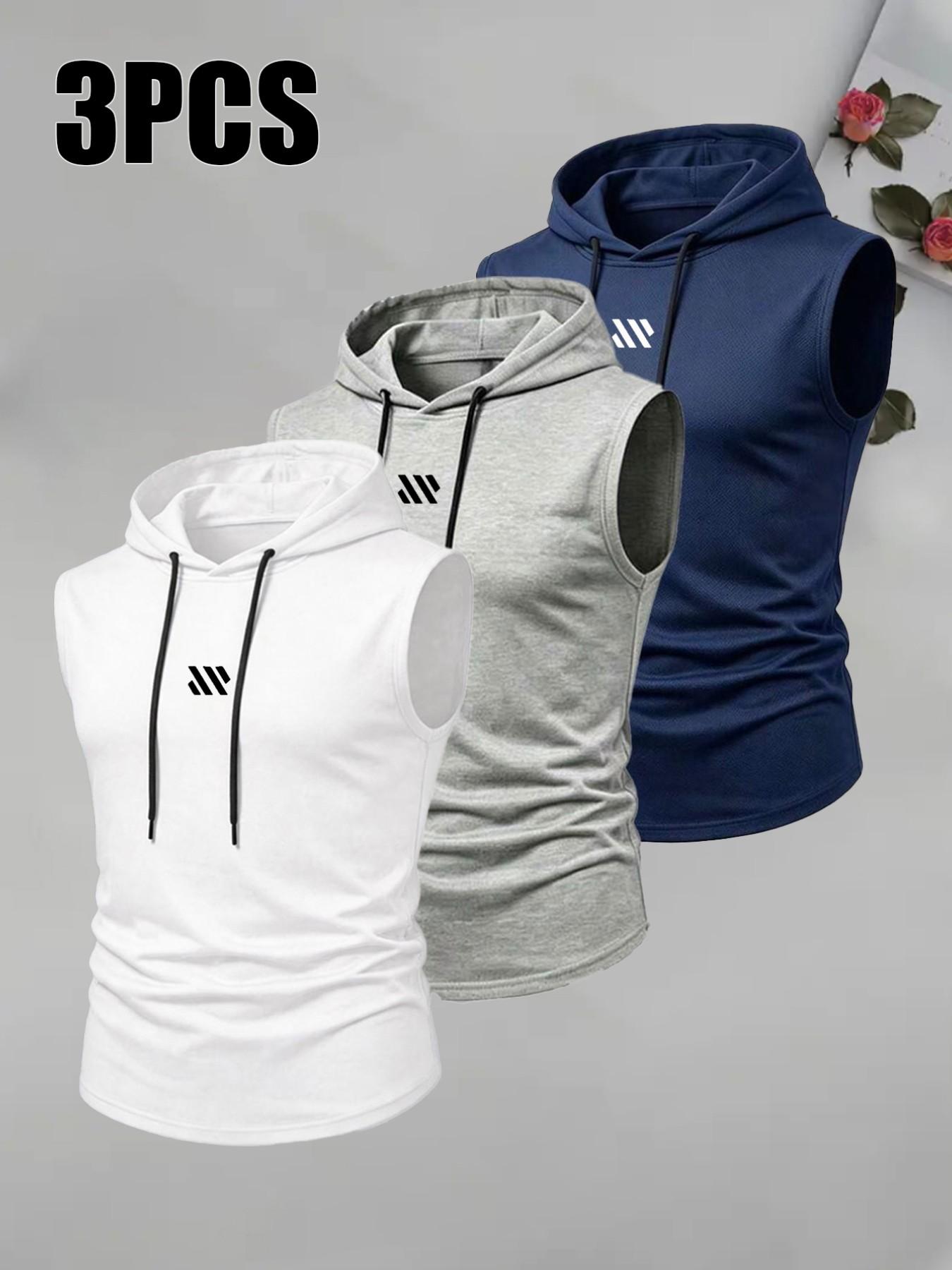 Men's Summer Lightweight Sports Running Fitness Tank Top, Fashion Casual Outdoor Hooded Vest, Comfortable and Stylish Activewear, Casual Gym Vests, Runners Vest