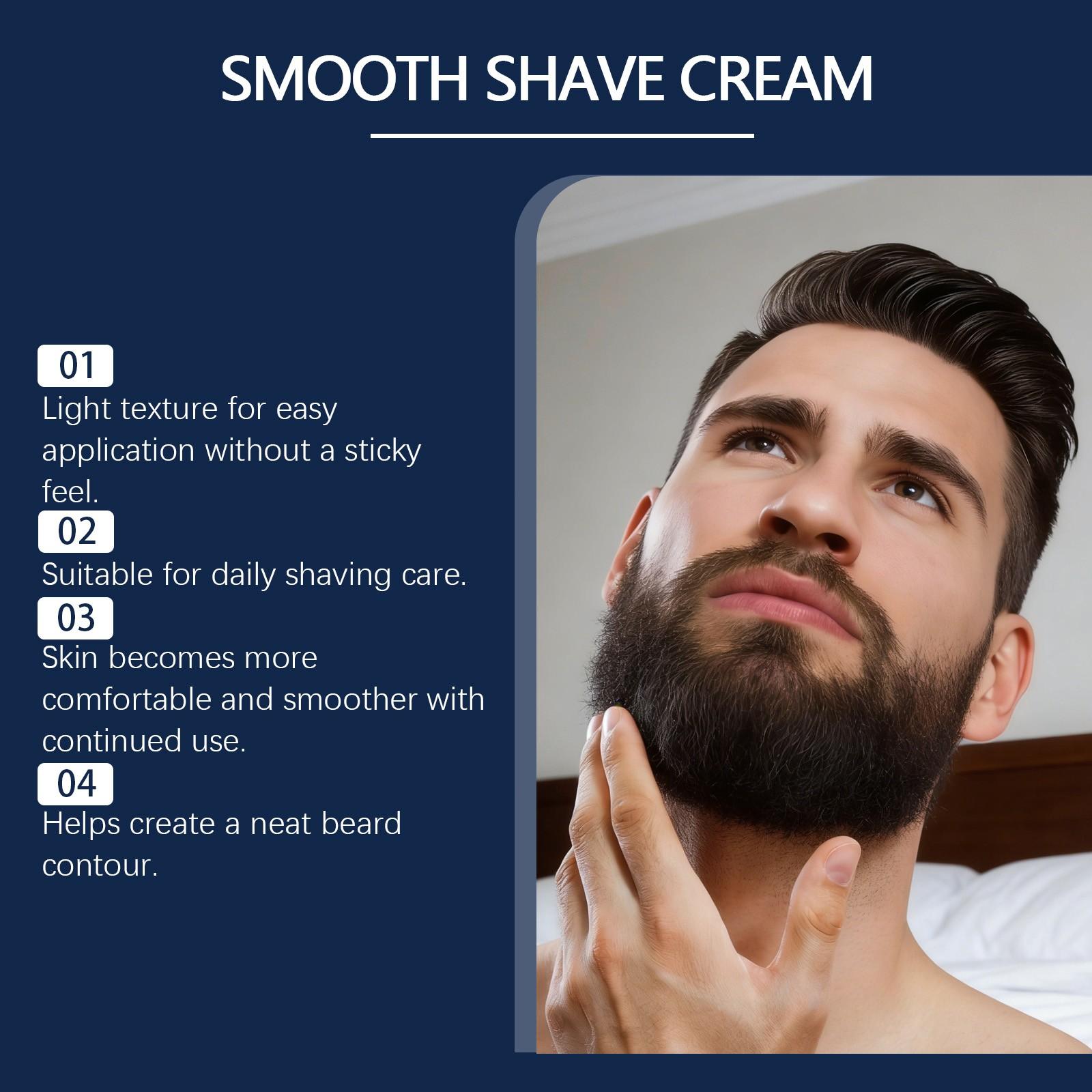 Men's Smooth Shaving Balm, Daily Use, Refreshing Non-Greasy Texture, Lightweight Care Balm, Ideal for Everyday Shaving Routine