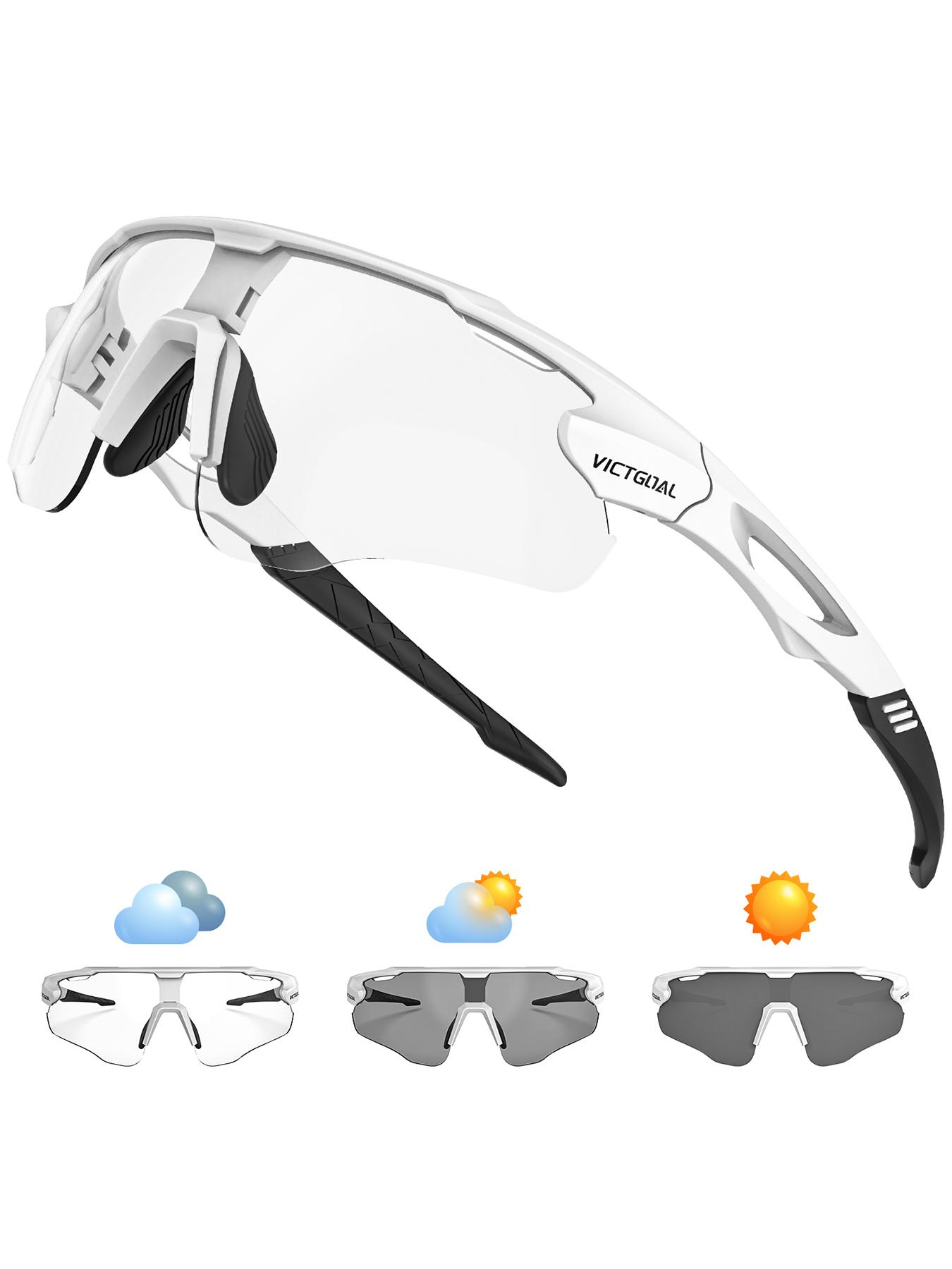 VICTGOAL Photochromic Cycling Sunglasses for Men-Women, UV400 Protection Sports Eyewear for Outdoor Cycling, Fishing, Driving