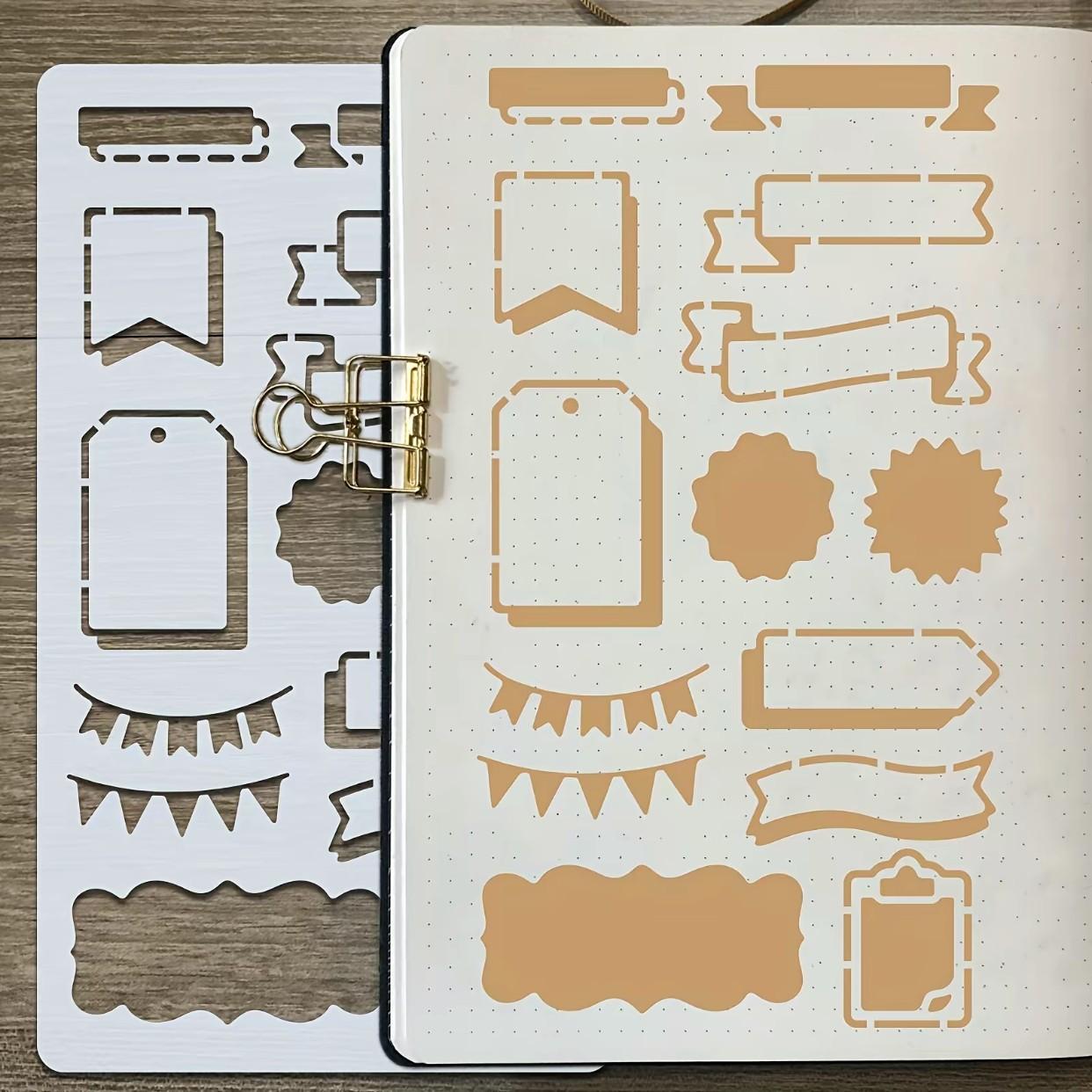 15 Pcs Reusable Plastic Templates for Journals,Planners,Scrapbooks,Includes Lists,Flowcharts,Creative Designs,Perfect for DlY Projects