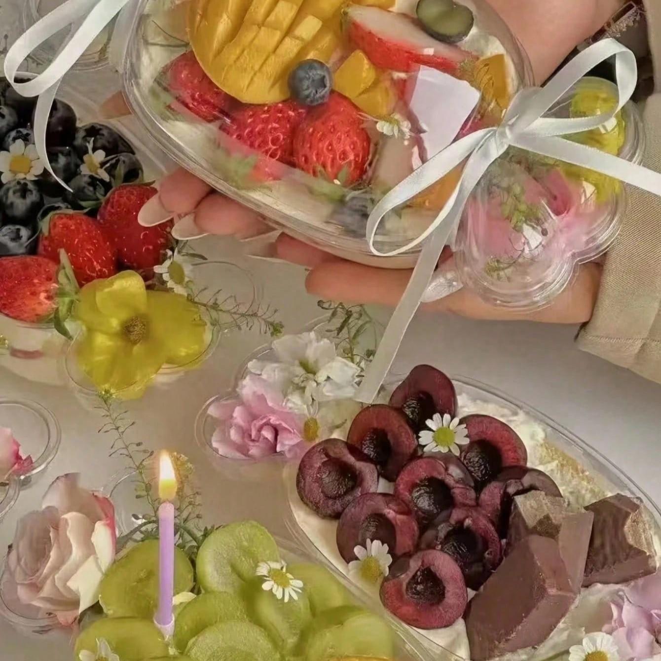Candy Shape Cake Box with Lid, Transparent Style, Ideal for Birthday, Fruit Salad, Tiramisu, Party, Christmas, Wedding Decor