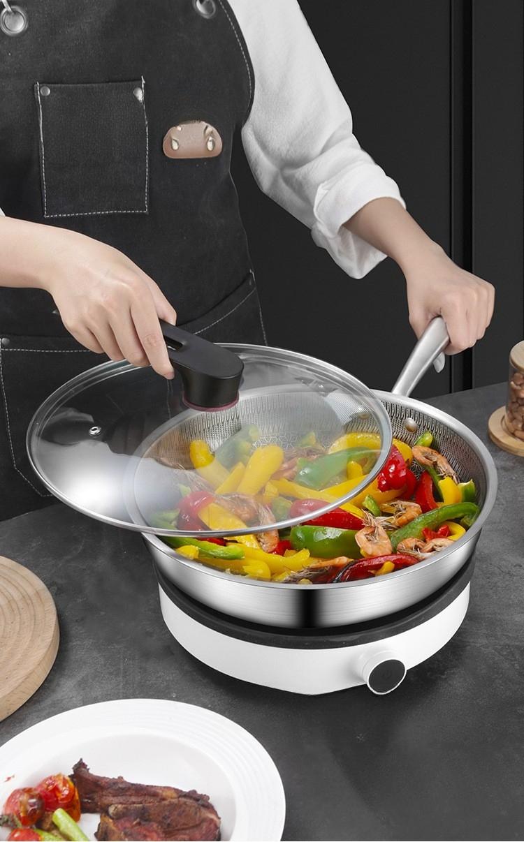 Full Honeycomb Mesh Stainless Steel Non-Stick Frying Pan Multi-Use Integrated Skillet Nonstick Coating Pan Durable Induction Cookware Wholesale Direct Factory Supply For Home Kitchen Cooking Steak Egg Pancake