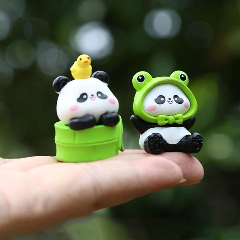 New Panda Plush Toy Set, Healing Desk Decor, Creative Office Trendy Cute Pet, Handmade Birthday Gift, Unique Collectible Figure