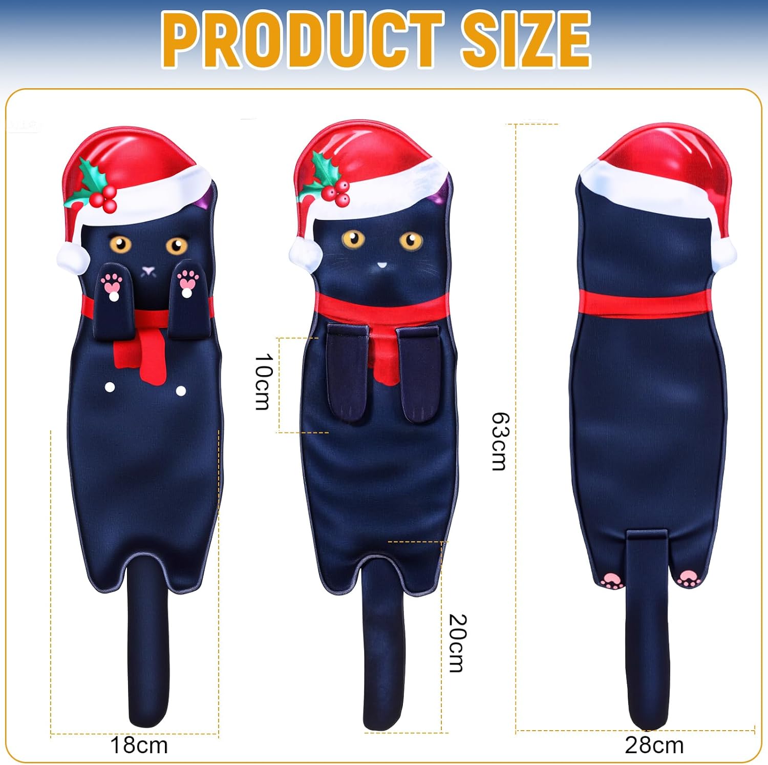 1/2 Pcs Christmas Cat Hand Towels, Funny Festive Hanging Towels with Cute Cat Patterns, Absorbent Kitchen  Bathroom Towels for Xmas, Gift for Cat Lovers, Family  Friends