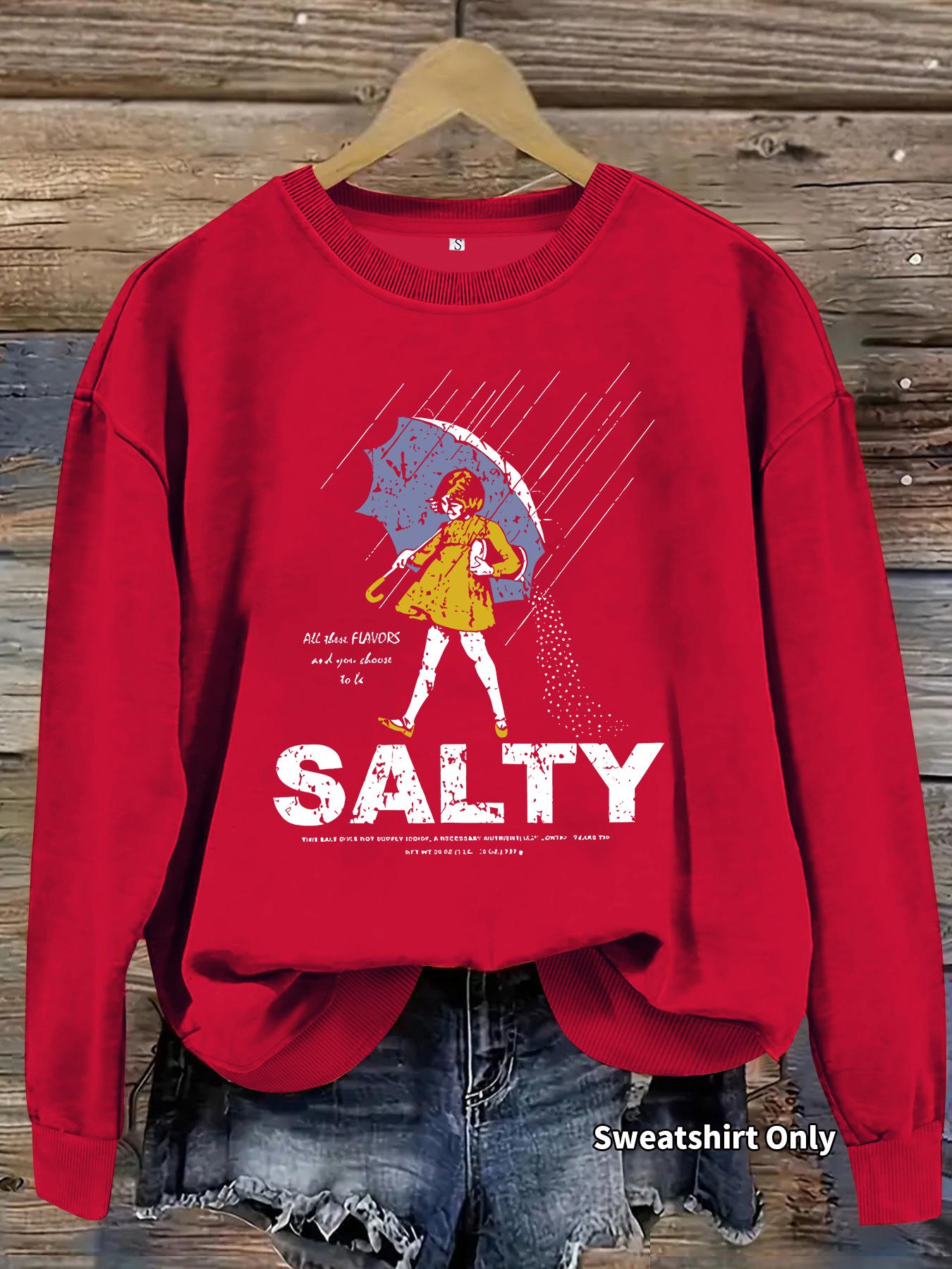 Women's Casual Expression Graphic Pullover Sweater, Soft Long Sleeve Round Neck Sweatshirt, Comfortable Daily Wear, Womenswear