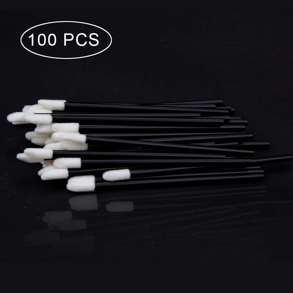 50/100pcs Disposable Lip Lint-Free Applicators, Lipstick Testers Wands, Makeup Lip Brushes, Beauty Tool for Smooth Application