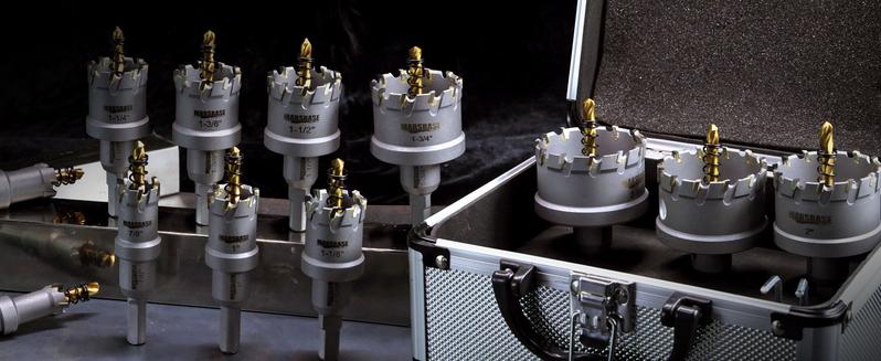 Carbide Hole Saw Kit for Metal TCT 5/8"-2-1/4" Inch Hole Cutter Set, for High Precision Cutting of Stainless Steel, Iron, Copper, Brass