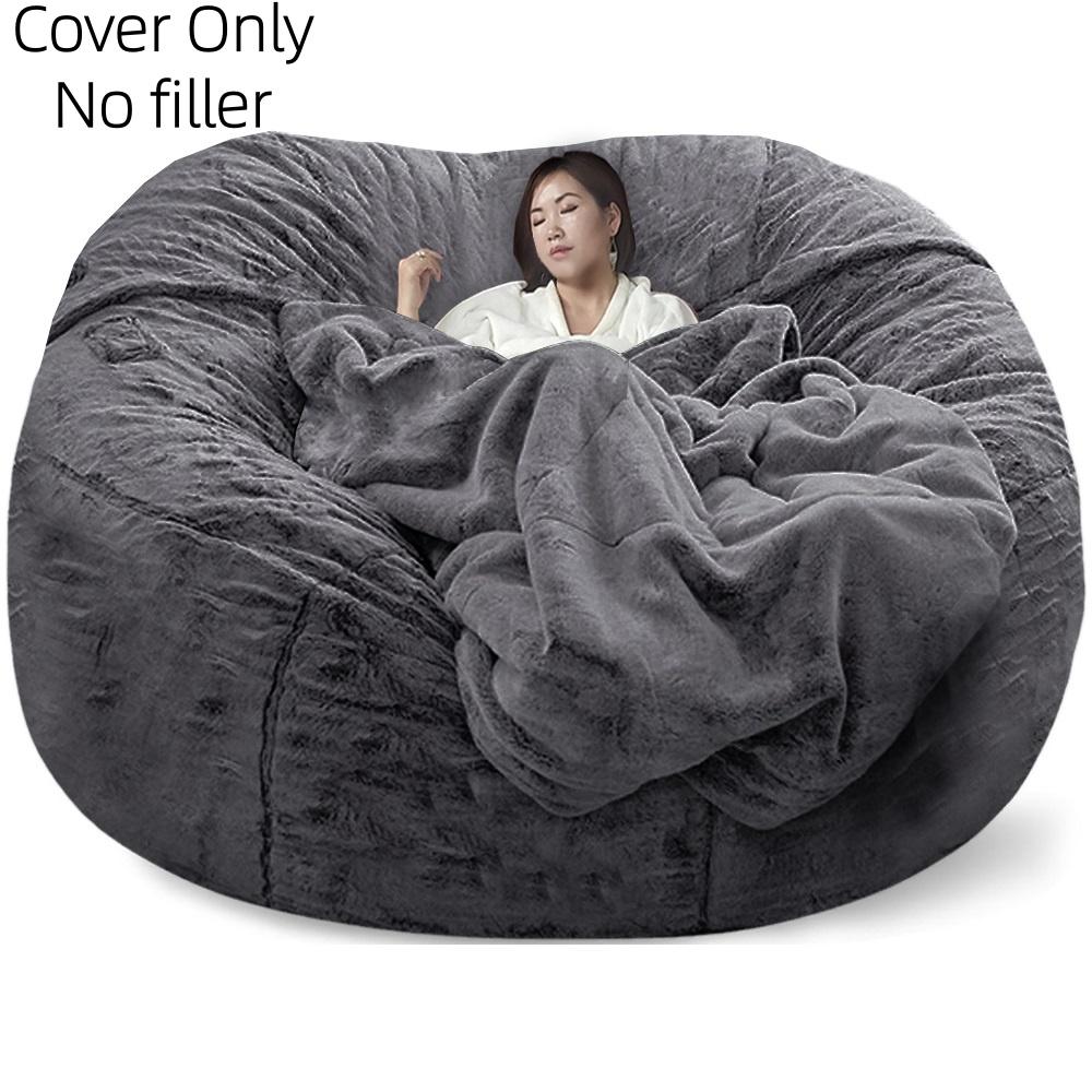1 piece lazy sofa set bean bag (without padding, only outter cover) living room single sofa home leisure chair