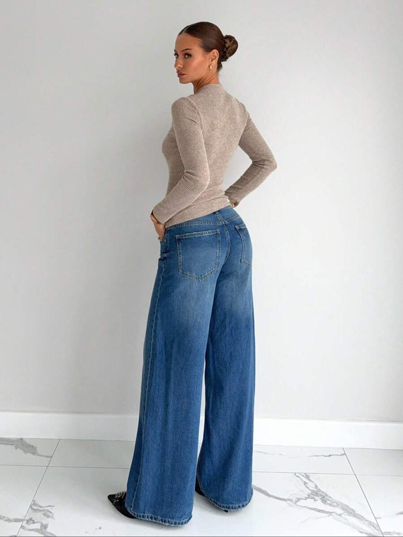 Women's Fall Winter Casual Slim Fit Knit Textured Ribbed Soft Fabric Asymmetrical Drape Hollow Out Metal Buckle Long Sleeve T-Shirt Womenswear Knitwear