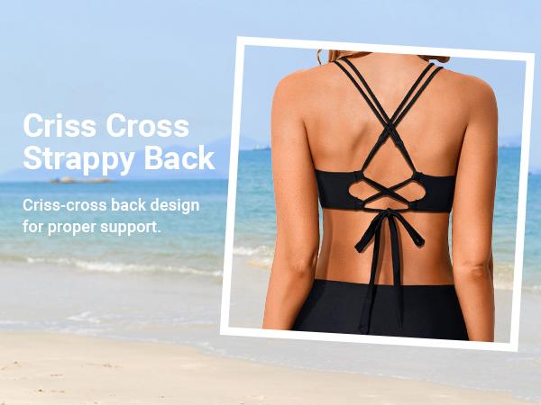 Holipick Women's Twist Front Bikini Top - Push Up Bathing Suit Top Padded Swimsuit Top