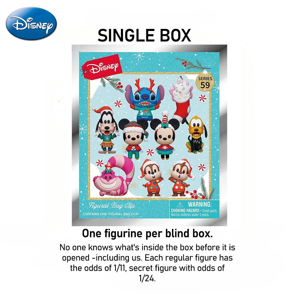 1PCS Disney Officially Licensed Mickey Minnie And Stitch Blind BagKeyring, Keychain Series Figures 3D Anime Character Mystery Bulk Bag Clip Pendant One Random Disney Character For Friends For Birthday Christmas Souvenir Collection And Holiday Gifts