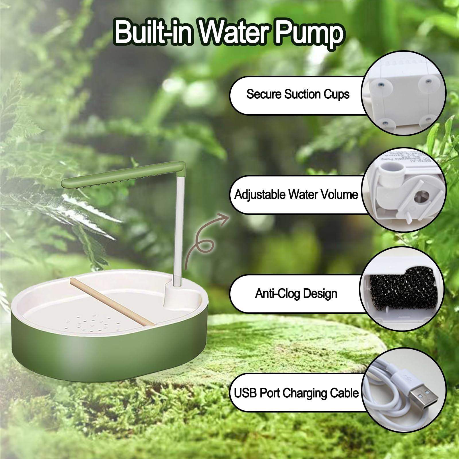 Parrot Shower, Automatic Parakeet Bird Bath with Pump, Large Bird Shower Fountain, Bird Bath for Parakeets for Pet Birds, Conure, Cockatoo, Budgie, Lovebird, Finches, Grooming, Bird Supplies