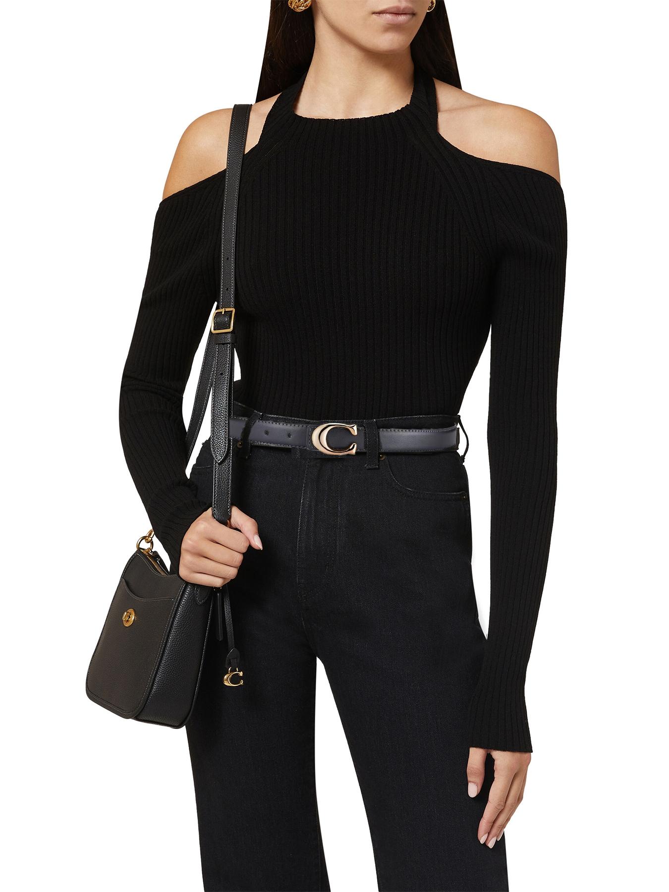 2pcs Women's New Fashion Belt, C-Shaped Alloy Buckle Design, Casual Thin Waistband, Skinny Belts, Casual Trendy Waistband, Suitable for Jeans, Suits, Dresses