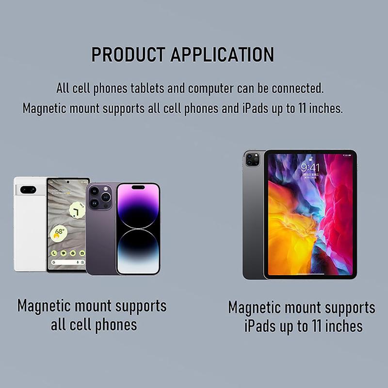 Foldable Bluetooth Keyboard with Magnetic Stand Aluminum Alloy Mini Folding Keyboard Rechargeable Keyboard for Tablet iPad