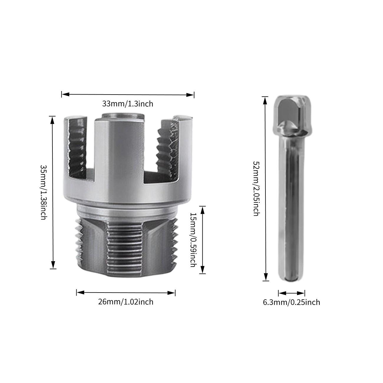 3-Piece Pipe Thread Tool Set, Strong Tools for Internal & External Threads, Compatible with Drills, Ideal for PVC & Plastic Pipes