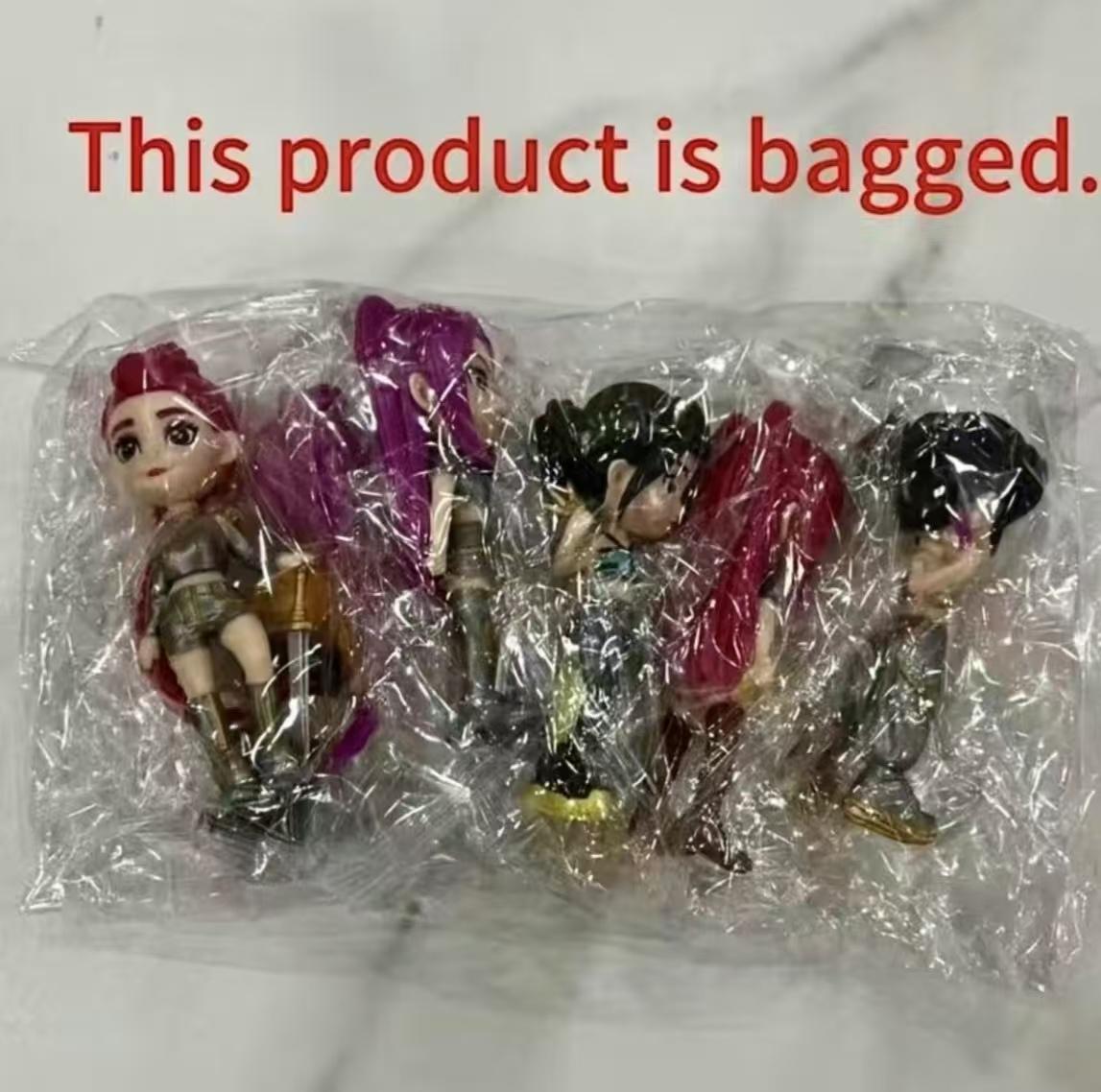 K‑pop Figure Set – 6‑piece anime model toys for home collections and office desk display; a perfect gift for boys and girls, featuring vibrant hair and unique outfits