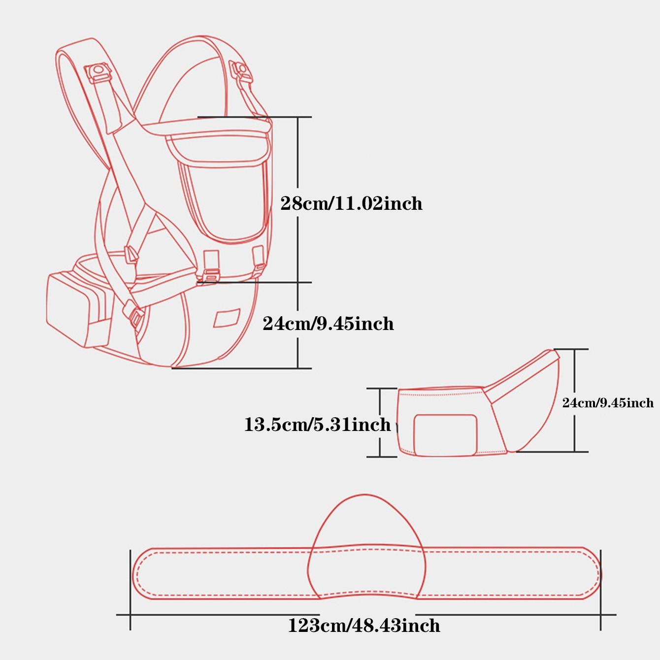 Baby Carrier Comfortable Newborn Backpack Ergonomic Infant Wrap Carrier Head Support 4-In-1 Convertible Baby Back Carrier Gift